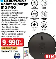 BLAUPUNKT S10 PRO ROBOT SÜPÜRGE